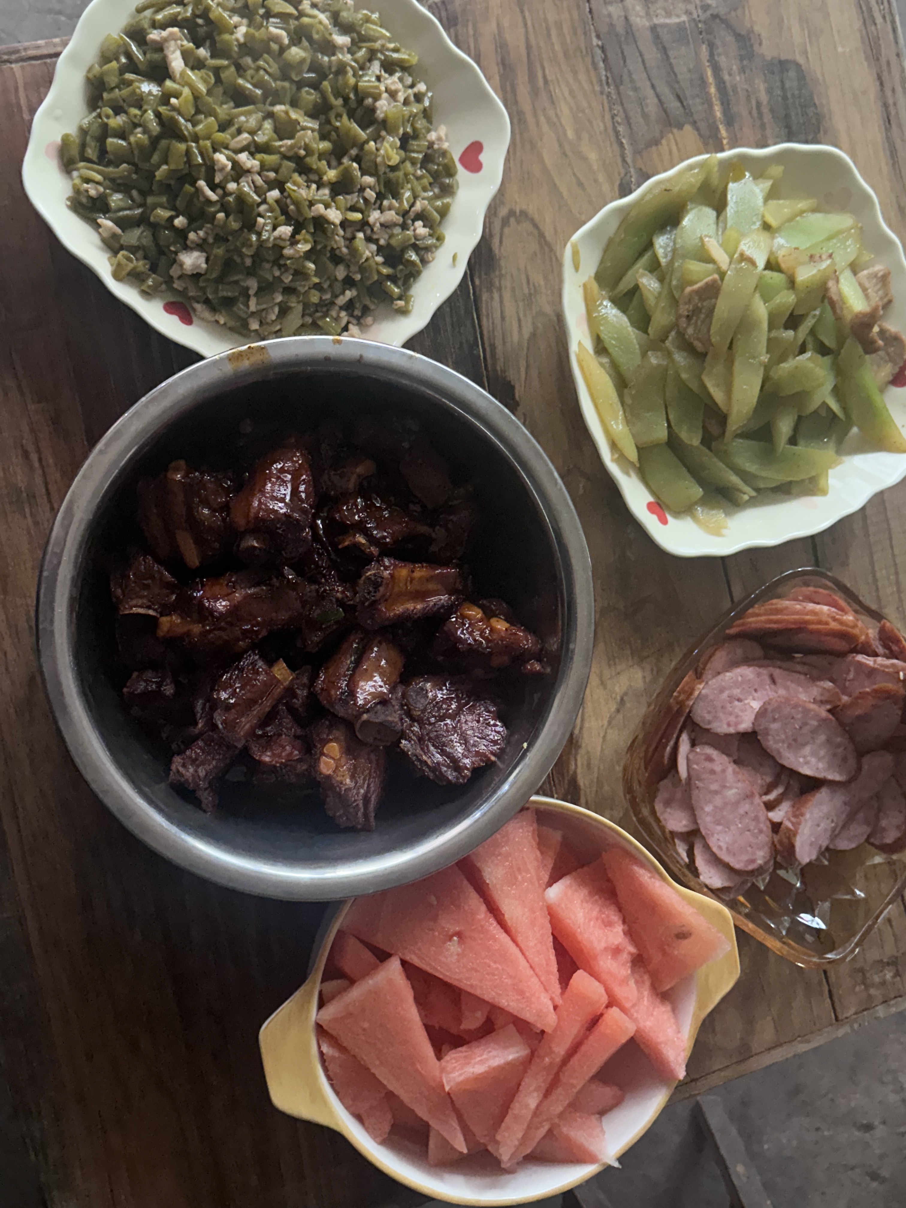 老母亲烧的饭